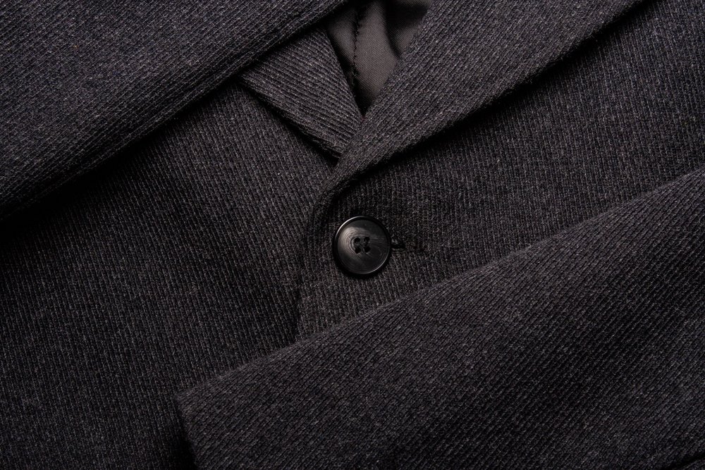 Men's,Grey,Coat,With,Buttons